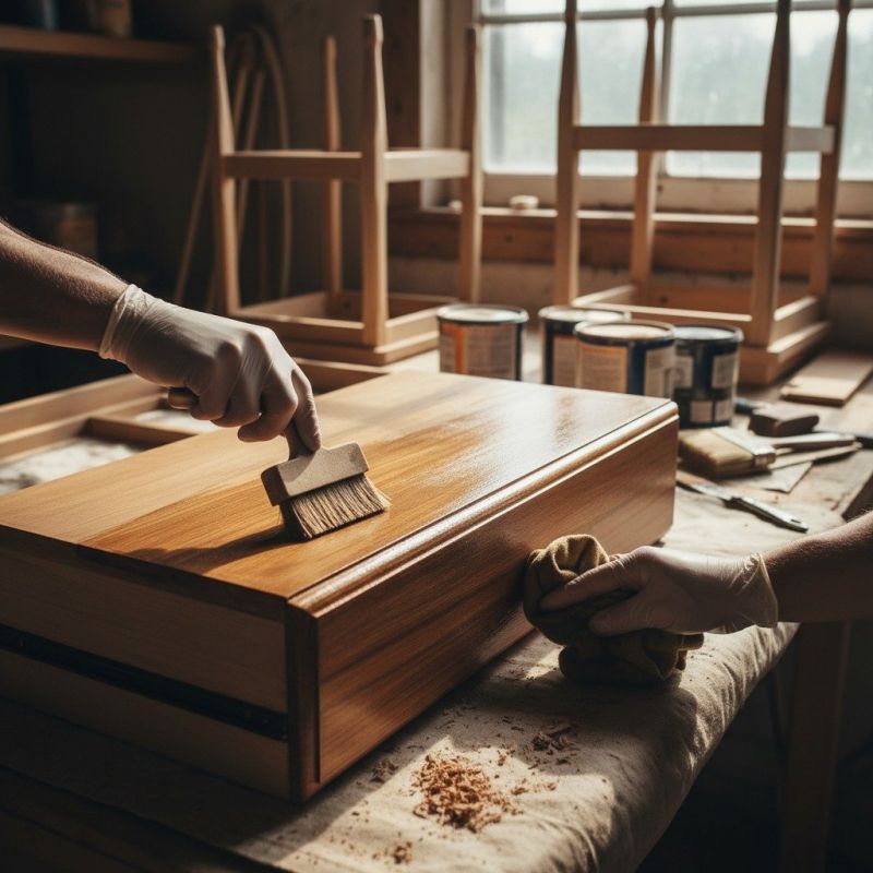 Furniture Staining detail